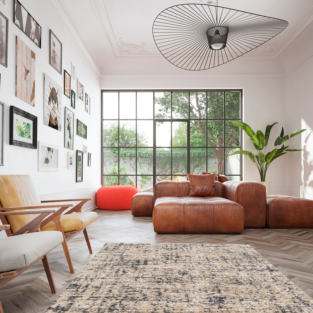 Шаги Килим Меланж черти Сиво Легаси Стандартен / 120 х 170