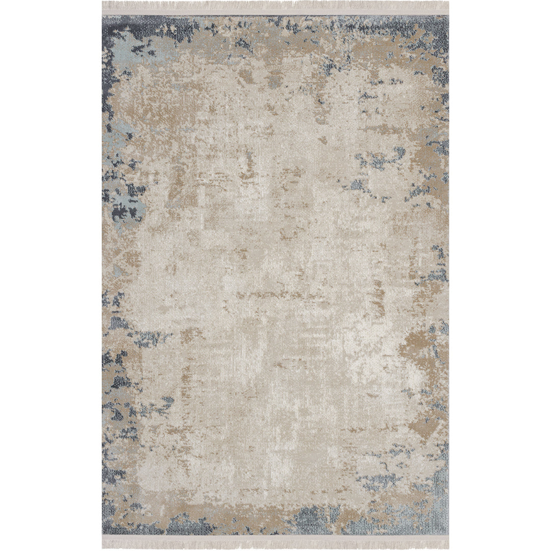 Modern Palermo Carpet with Fringes 80/150 cm for Living Room Bedroom - Vintage Melange Beige
