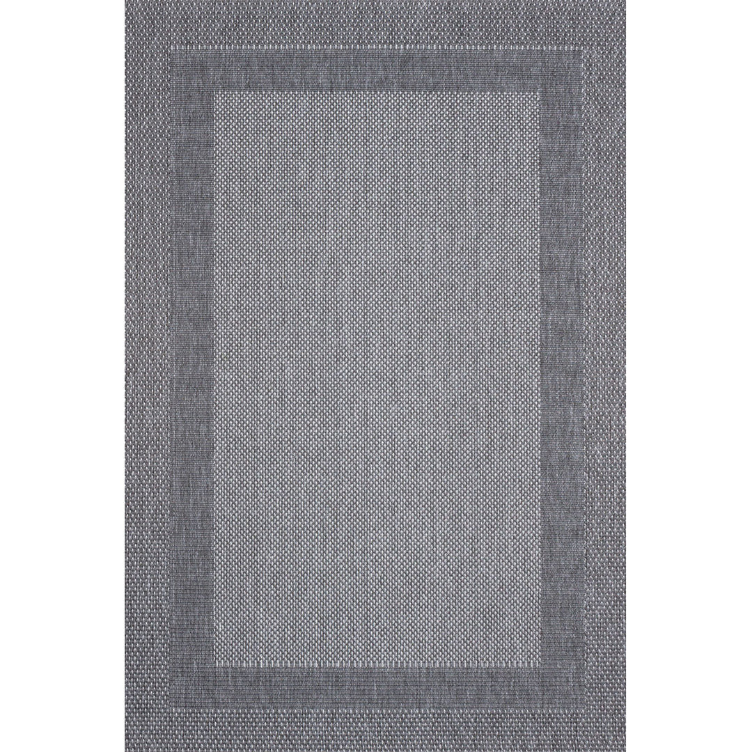 Плосък Килим за вътре/вън Адриа Рамка Сив