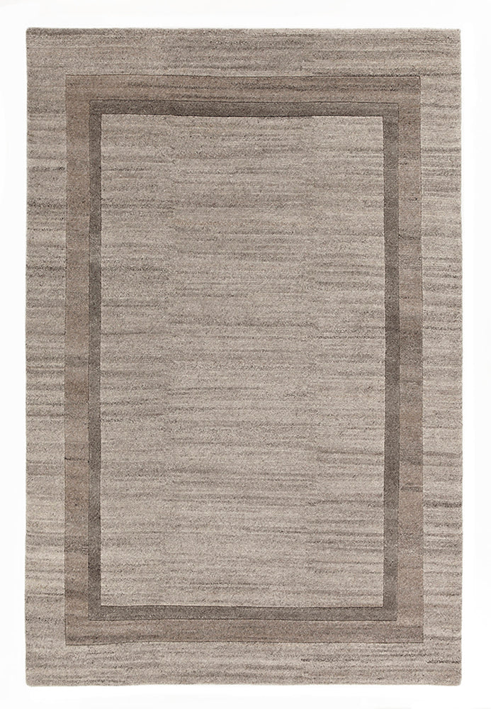 Wool Hand-Knotted Carpet Solapur 140/200 cm for Living Room Bedroom - Beige