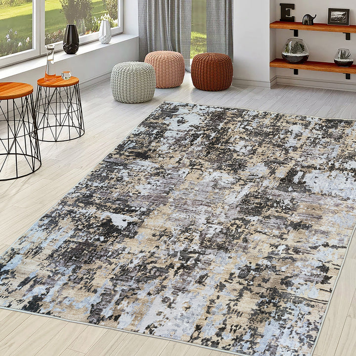 Мек Килим Хималая Абстракт Бежово противоплъзгащ