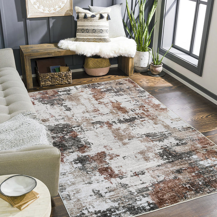 Soft Carpet Himalaya Abstract Cream-oxide anti-slip