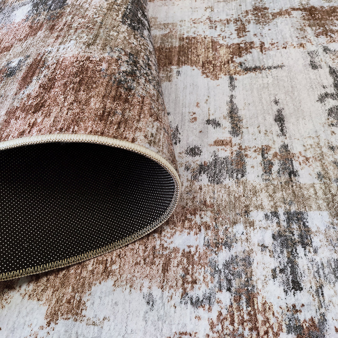 Soft Carpet Himalaya Abstract Cream-oxide anti-slip