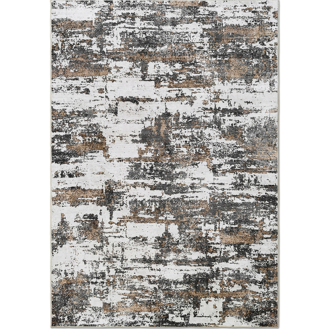 Мек Килим Хималая Абстракт Сиво-кремаво противоплъзгащ