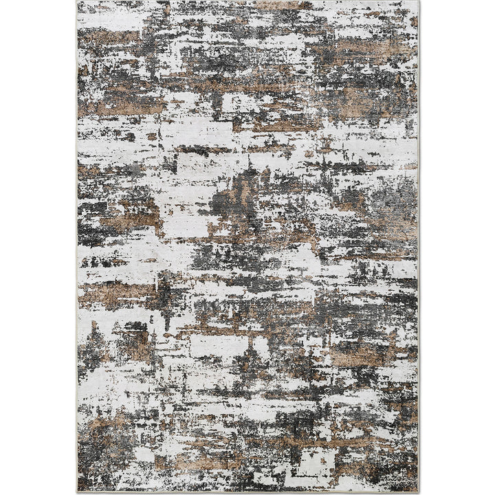 Мек Килим Хималая Абстракт Сиво-кремаво противоплъзгащ