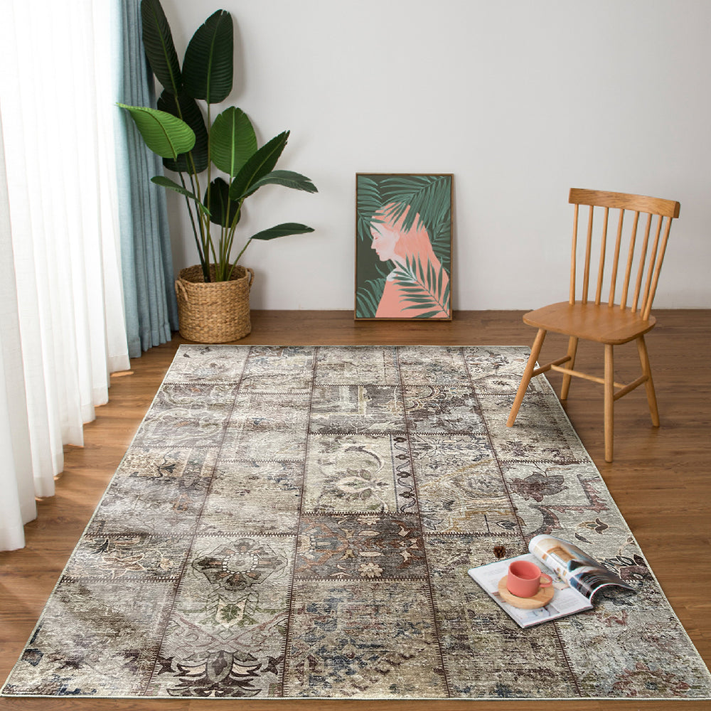 Мек Килим Хималая Пачуърк Бежово Стандартен / 120 х 170