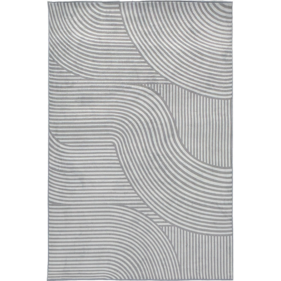 Мек Килим Хималая Вълни Сиво екрю Стандартен / 120 х 170