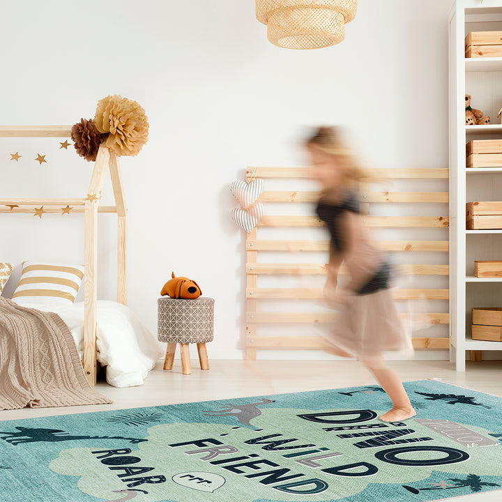 Children's Chenille Carpet Stockholm Dinosaur Anti-Slip