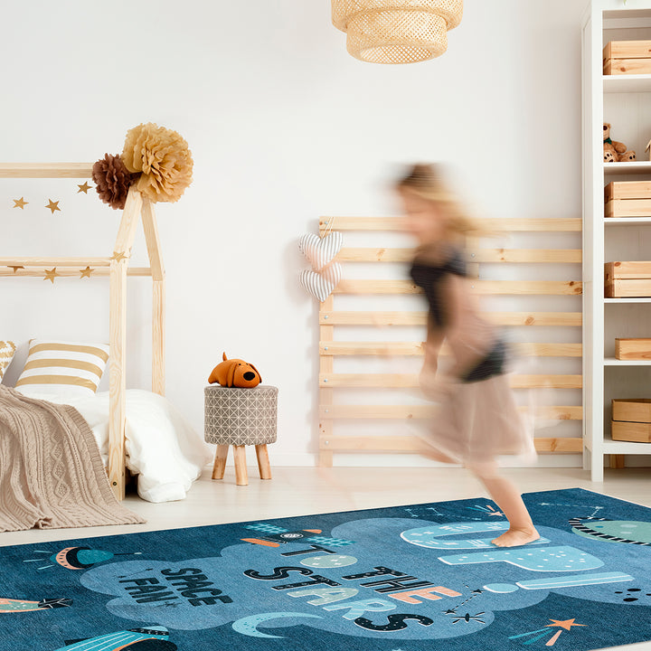 Children's carpet chenille Stockholm Cosmos anti-slip