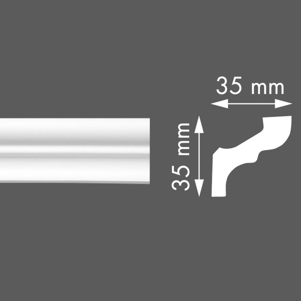Styrofoam cornice LX35 35x35/2m