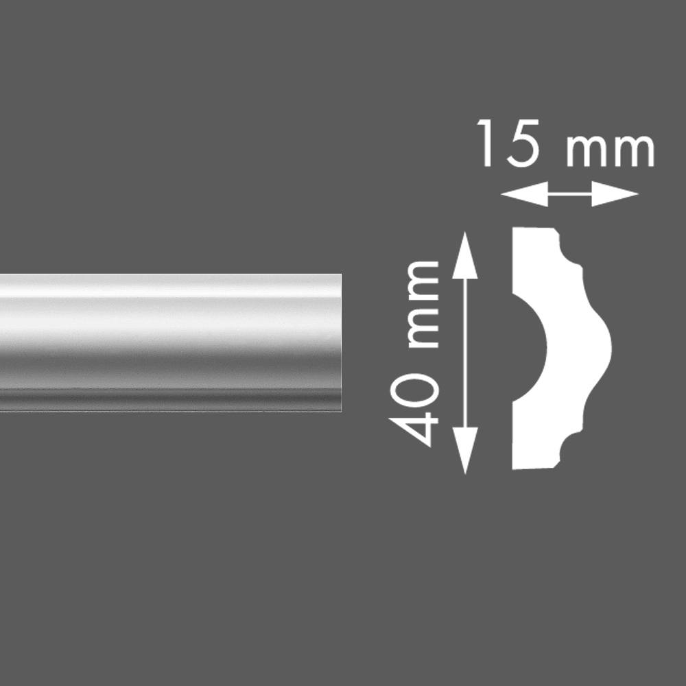 Styrofoam cornice LX41 15x40/2m