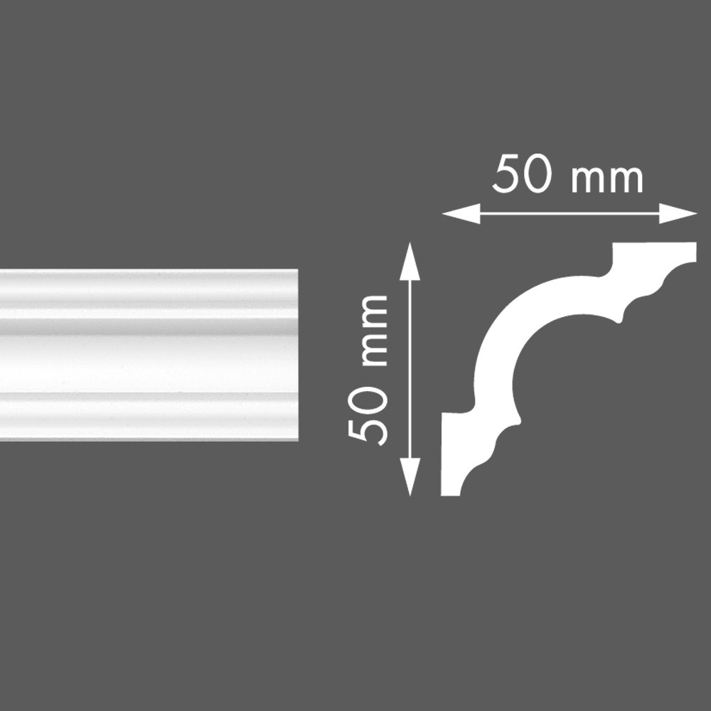 Styrofoam cornice LX50 50x50/2m