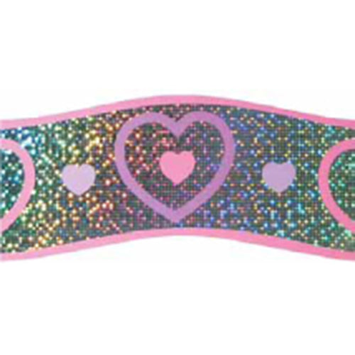 Self-Adhesive Frieze 15 cm/5 m for Children's Room Glittering Hearts
