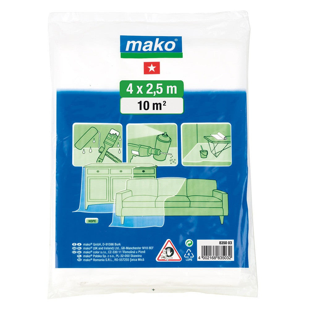 Protective foil standard *, 4x2.5m, 0.007mm