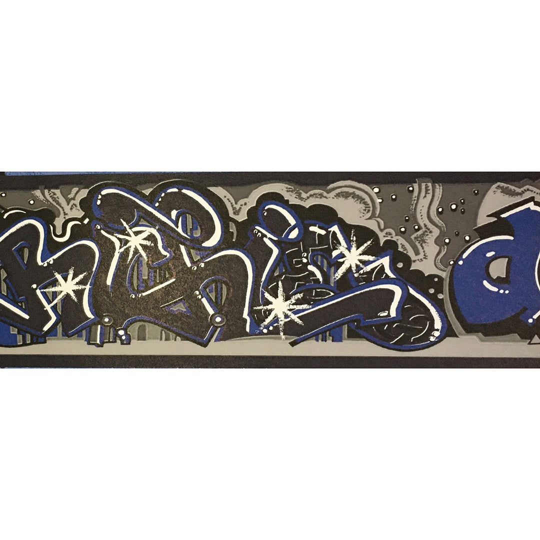 Wallpaper 5819-05 frieze 10m. tattoo blue