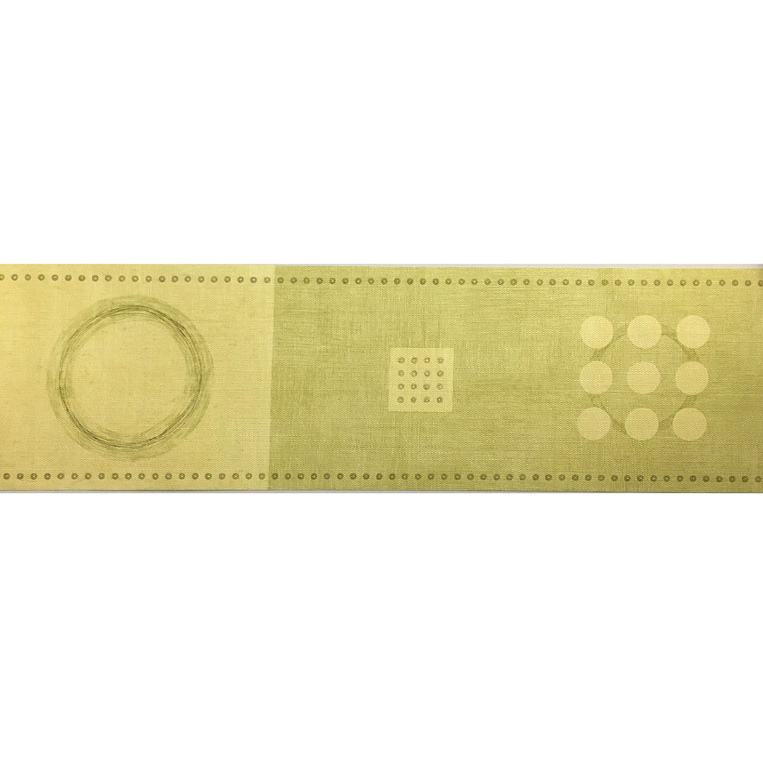 Paper Double-Layer Frieze 17.7 cm/5 m for Children's Room Circle Green