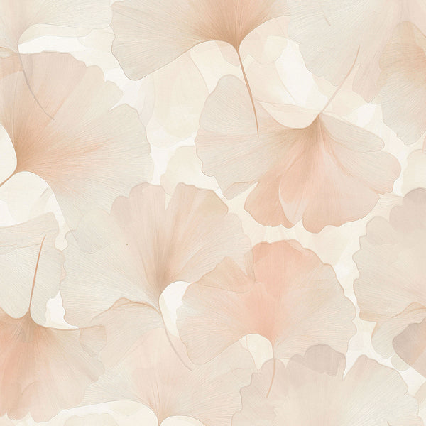 Тапет Листа гинко Розово Елизиум