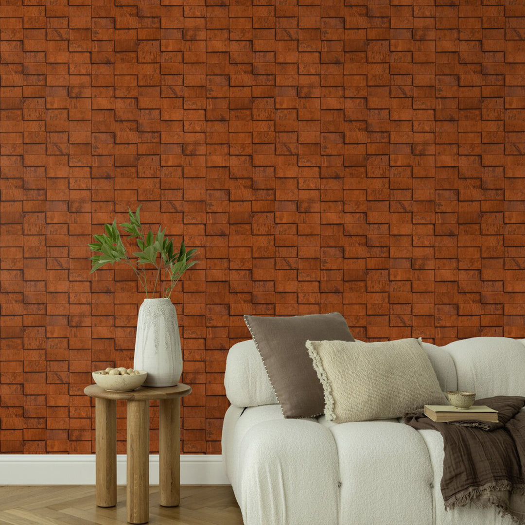 Тапет Бетонни плочки 3Д медни Фактори VI