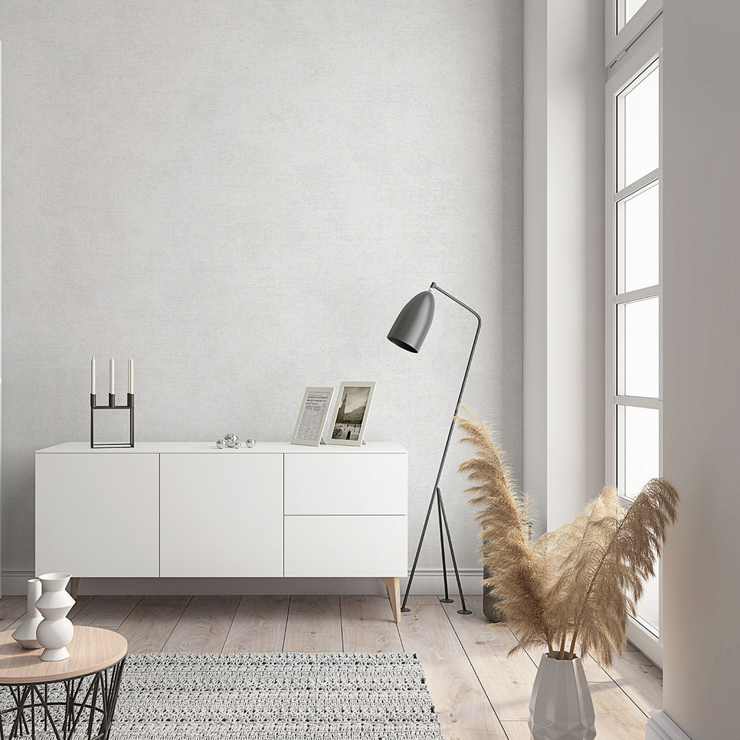 Текстилен ефект Тапет Бял Пастел плат Еден (Шейдс)