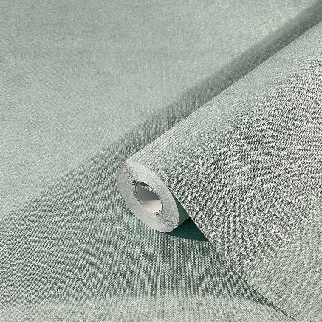 Текстилен ефект Тапет Ментово зелен Пастел плат Еден (Шейдс)