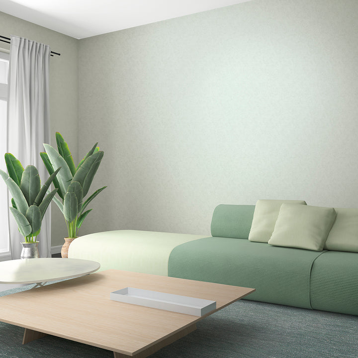 Текстилен ефект Тапет Сиво-зелен Пастел плат Еден (Шейдс)