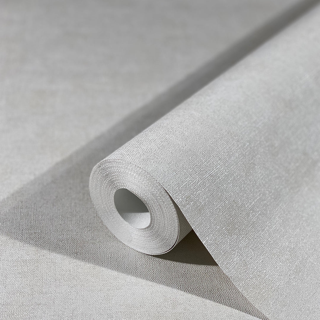 Текстилен ефект Тапет Сиво бял Пастел плат Еден (Шейдс)