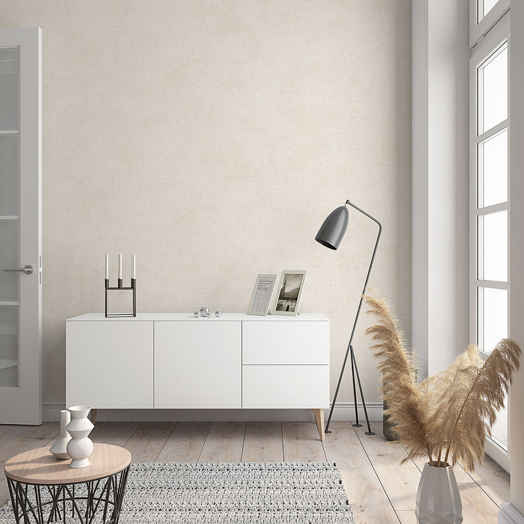 Текстилен ефект Тапет Бежов Пастел плат Еден (Шейдс)