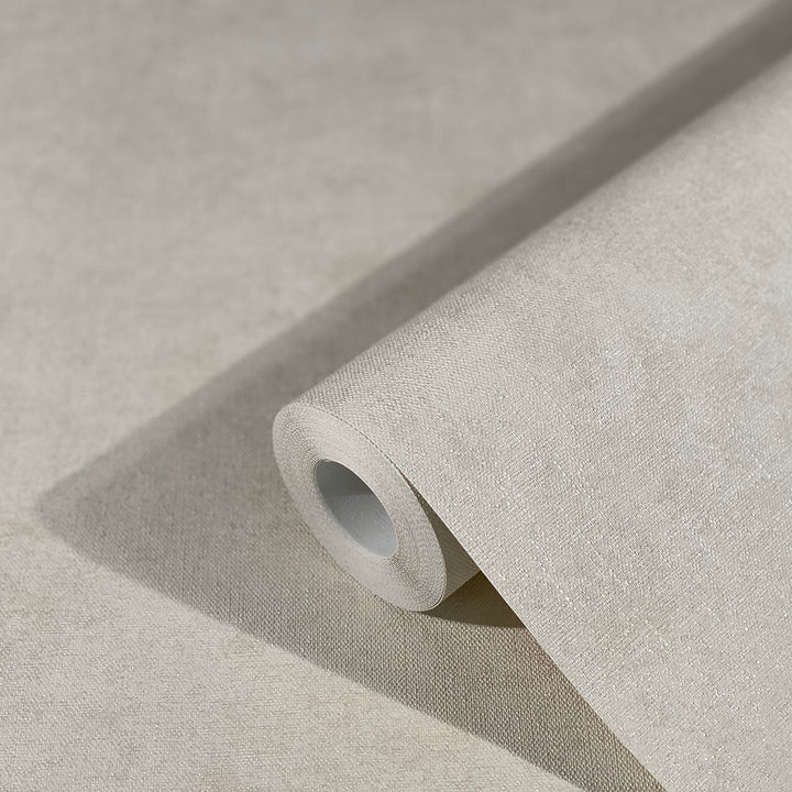 Текстилен ефект Тапет Бежово кремав Пастел плат Еден (Шейдс)