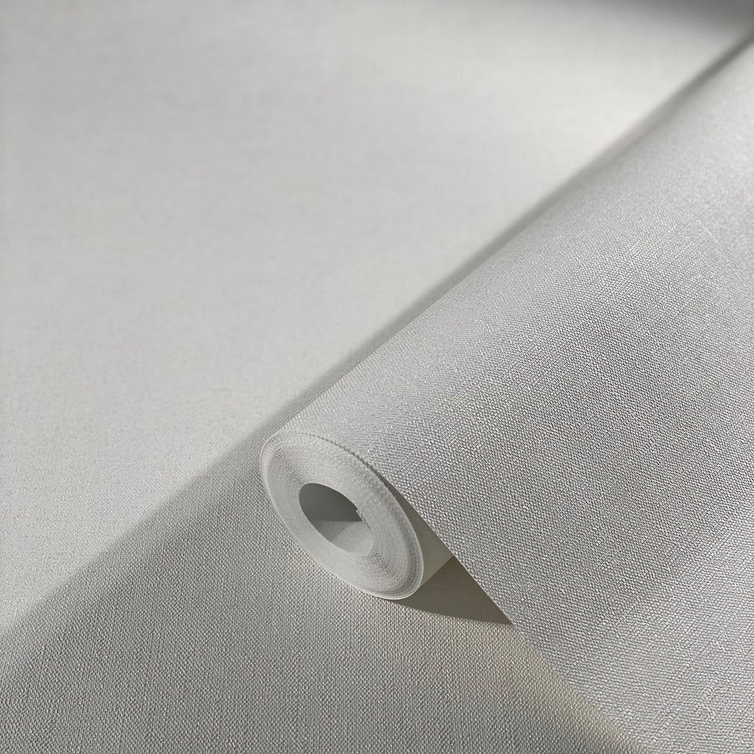 Текстилен ефект Тапет Снежно бял Пастел плат Еден (Шейдс)