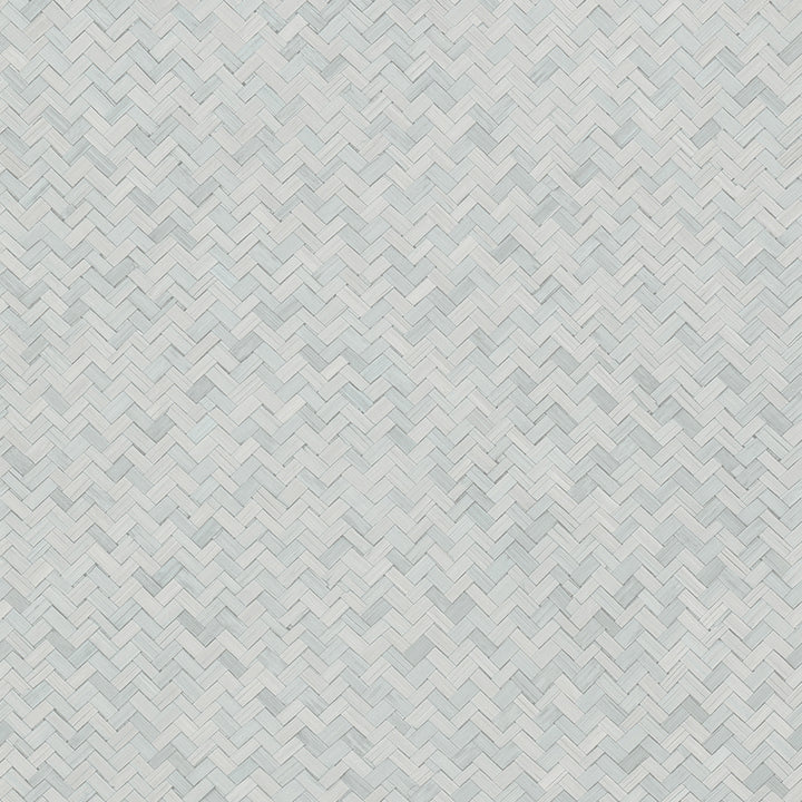 Текстилен ефект Тапет Геометричен Плетеница Тюркоаз Ботаника