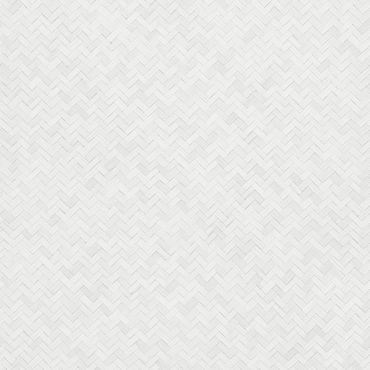 Текстилен ефект Тапет Геометричен Плетеница Бял Ботаника