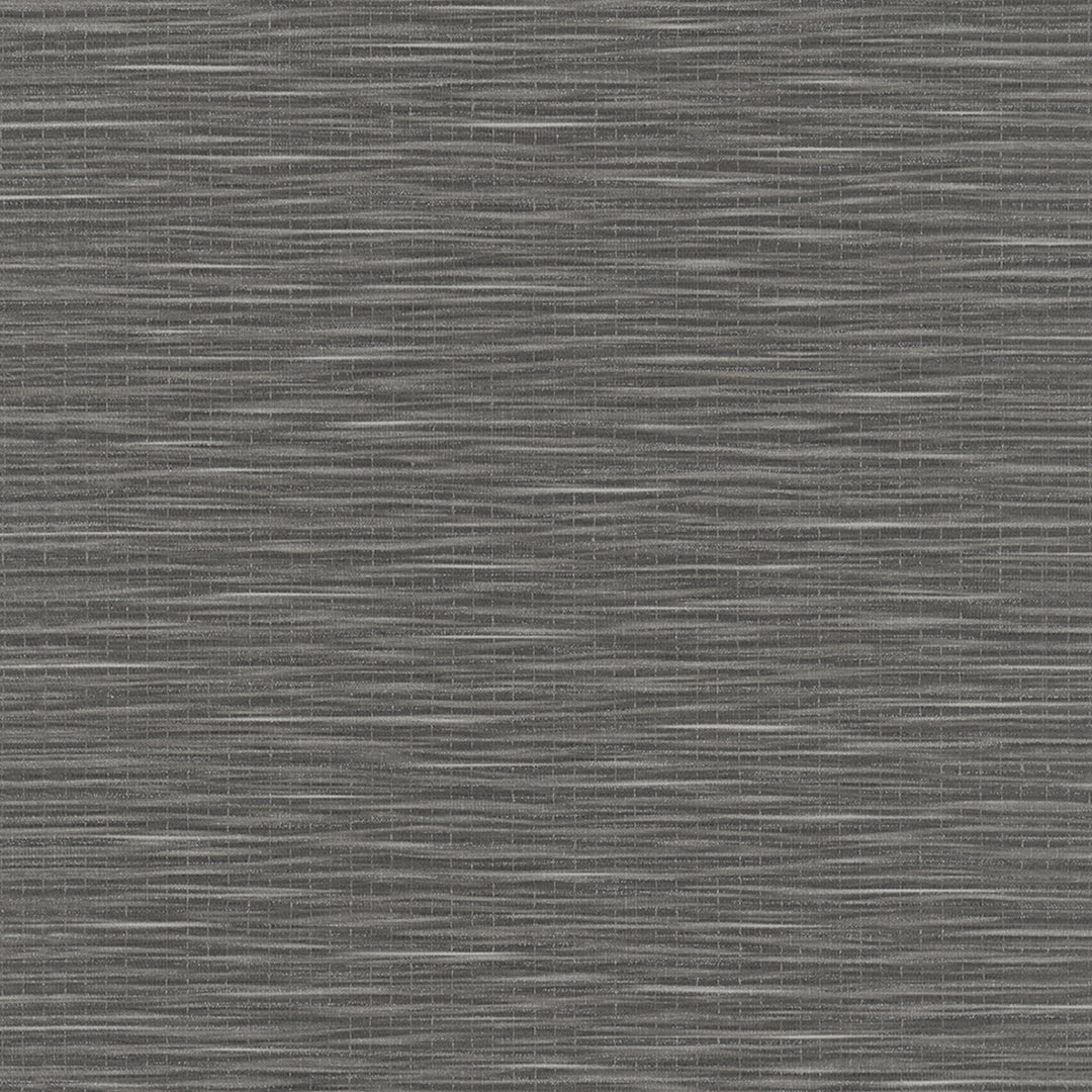 Текстилен ефект Тапет Едноцветен Текстил меланж Антрацит Ботаника