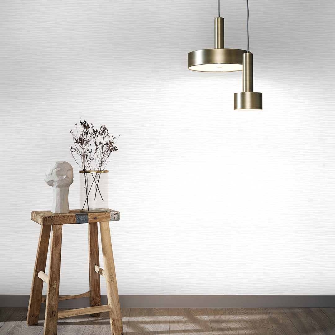 Текстилен ефект Тапет Едноцветен Текстил меланж Светлосиво Ботаника