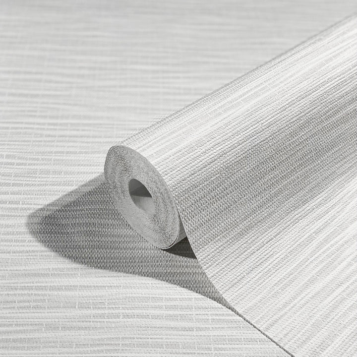 Текстилен ефект Тапет Едноцветен Текстил меланж Светлосиво Ботаника