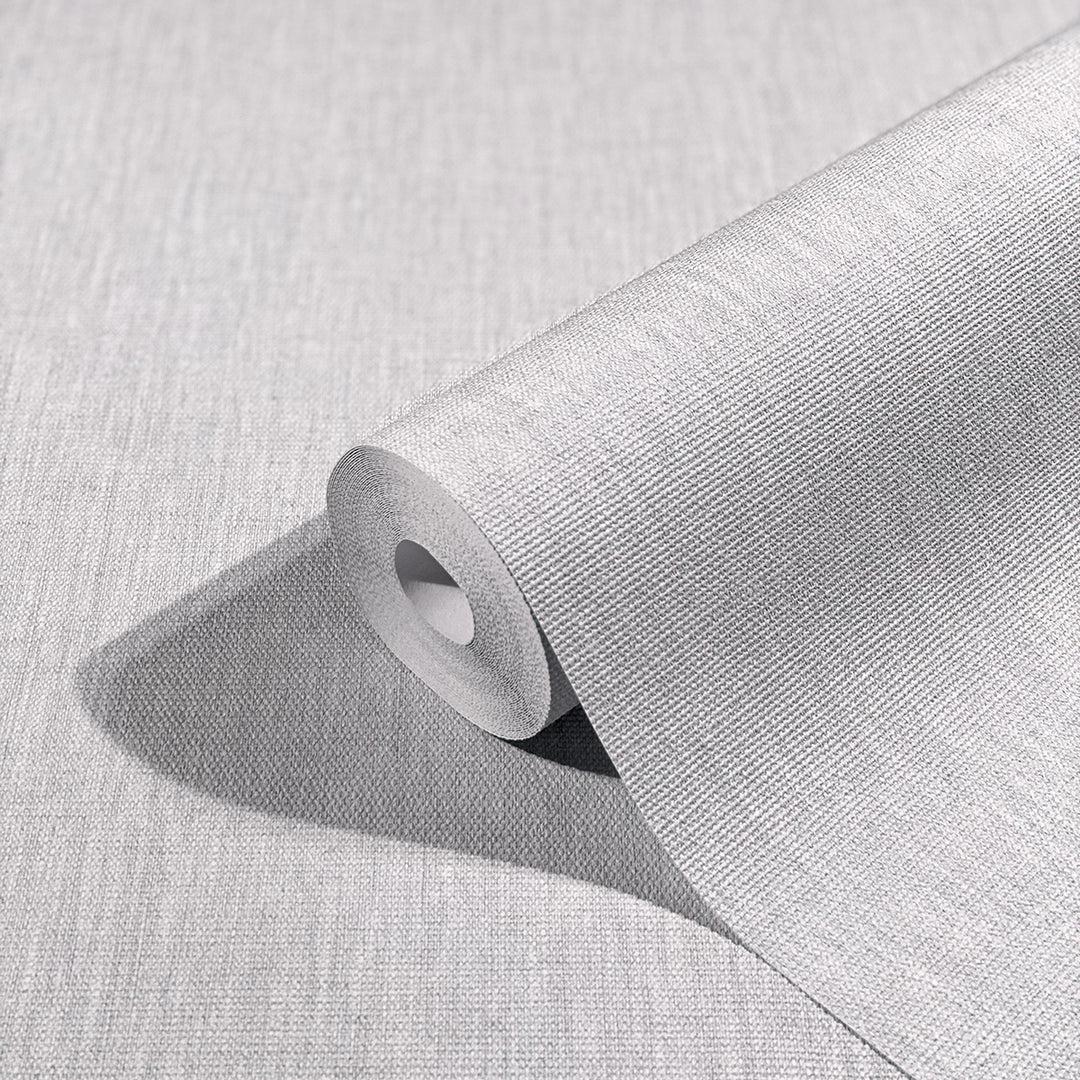 Текстилен ефект Тапет Едноцветен Плат Сиво-лилав Ботаника