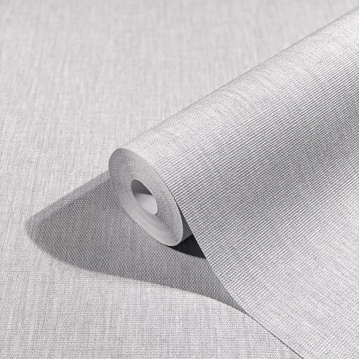 Текстилен ефект Тапет Едноцветен Плат Сиво-лилав Ботаника