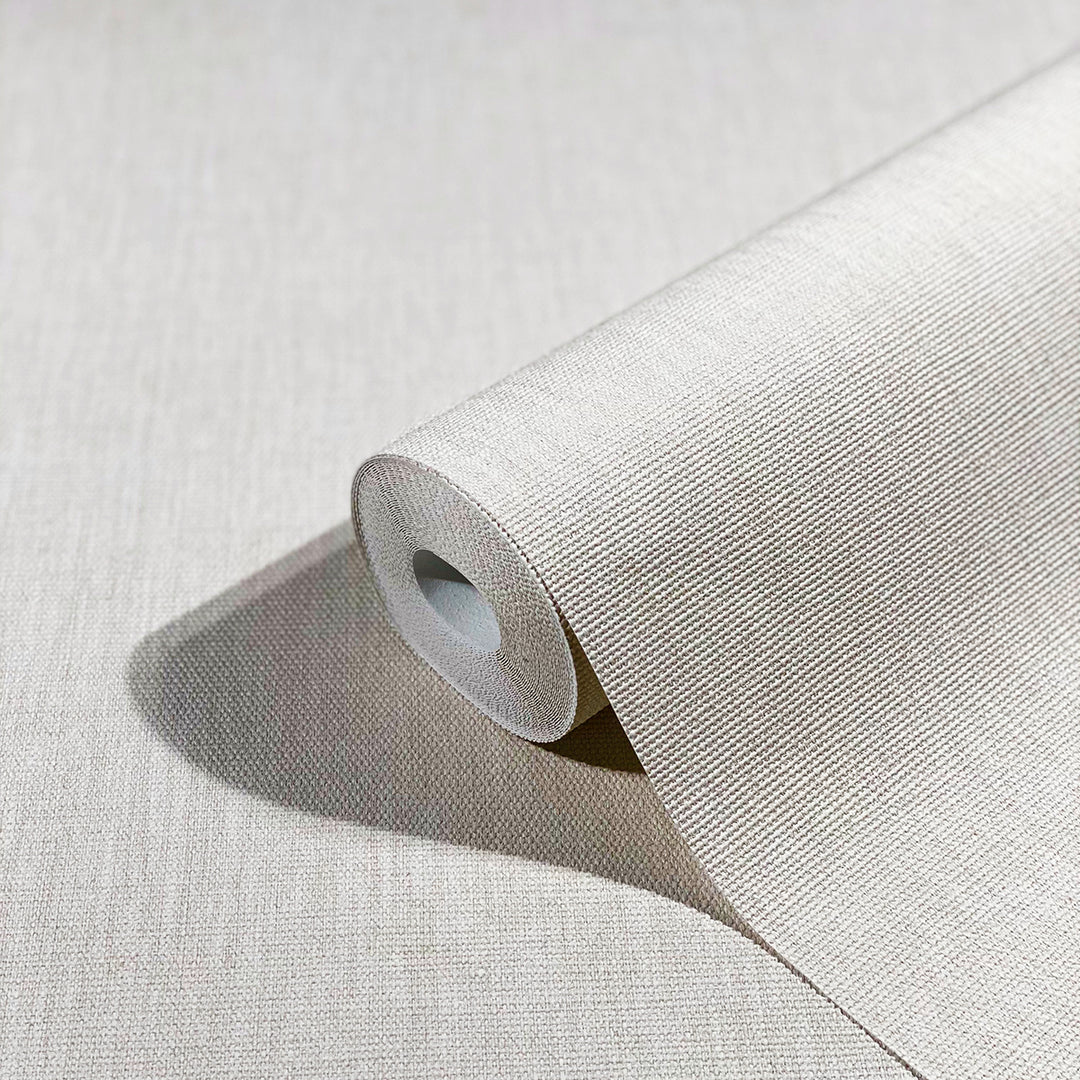 Текстилен ефект Тапет Едноцветен Плат Крем Ботаника