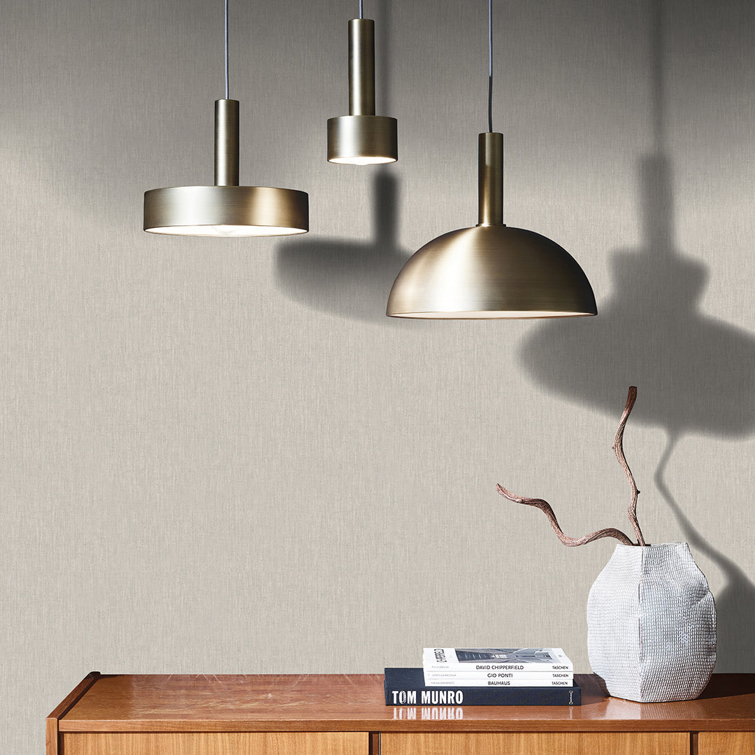 Текстилен ефект Тапет Едноцветен Плат Таупе Ботаника