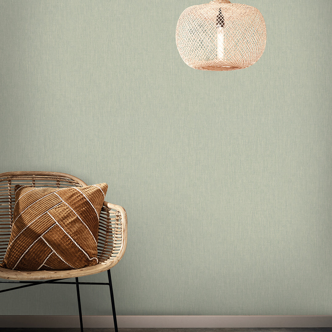 Текстилен ефект Тапет Едноцветен Плат Резеда Ботаника