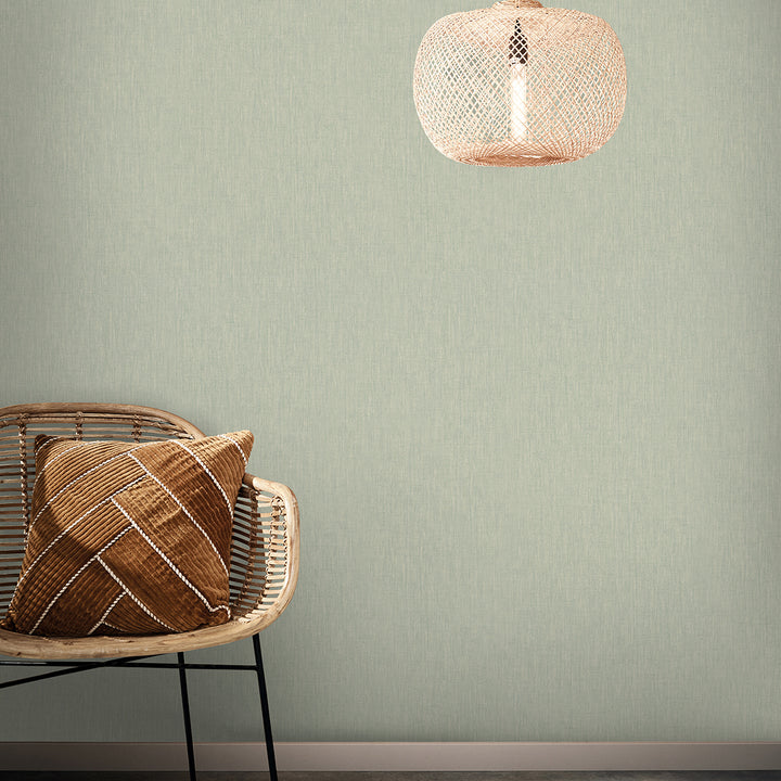 Текстилен ефект Тапет Едноцветен Плат Резеда Ботаника