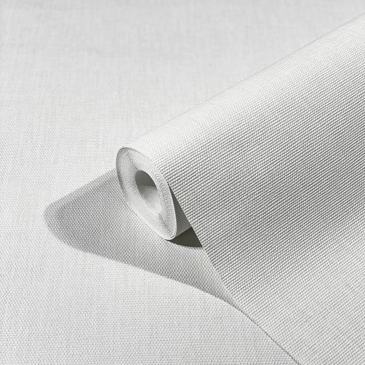 Текстилен ефект Тапет Едноцветен Плат Бял Ботаника