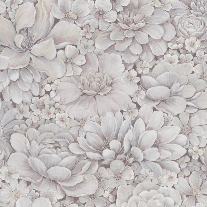 Текстилен ефект Тапет Цветя Цветна Градина Розово Ботаника