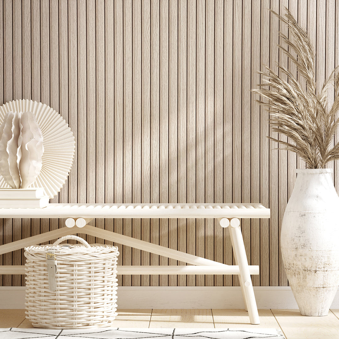 Текстилен ефект Тапет Райе Ламперия Беж Ботаника