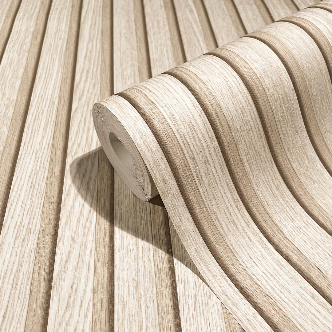 Текстилен ефект Тапет Райе Ламперия Беж Ботаника