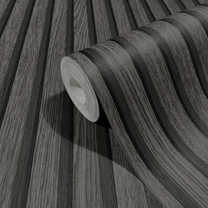 Текстилен ефект Тапет Райе Ламперия Антрацит Ботаника