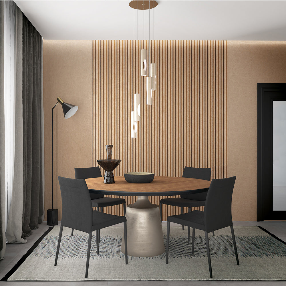 Текстилен ефект Тапет Едноцветен Плат Кафяво Ботаника