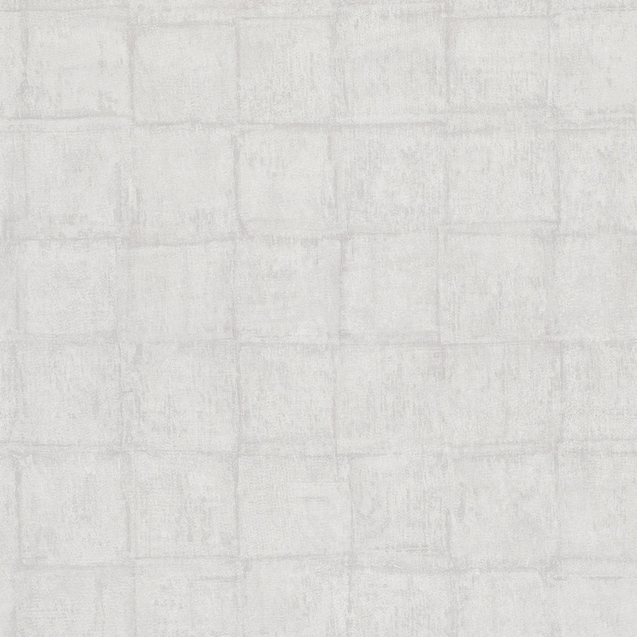 Текстилен ефект Тапет Мазилка Квадрати Сиво-лилаво Ботаника