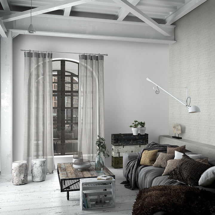 Текстилен ефект Тапет Плат Бяло Кумано