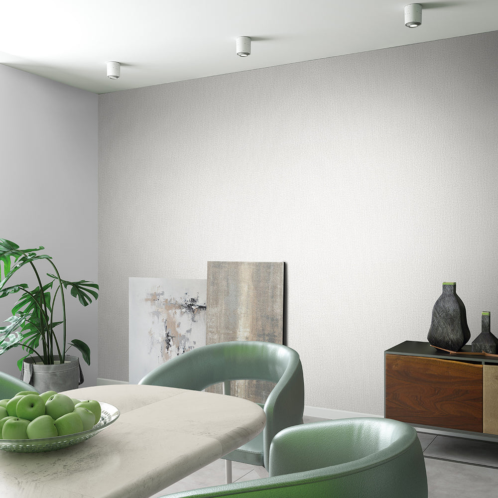 Текстилен ефект Тапет Плат Светло сиво Кумано