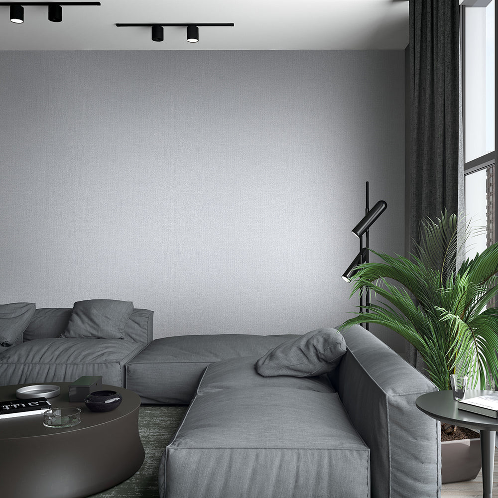 Текстилен ефект Тапет Плат Сиво Кумано